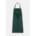 La Suma Bottle Green Bib Apron 4 Patch Pocket with Leather Detailing 34 x 25 inches